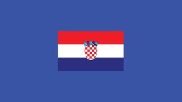 Croácia bandeira europeu nações 2024 equipes países europeu Alemanha futebol símbolo logotipo Projeto ilustração vetor