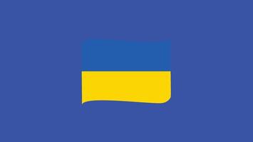 Ucrânia bandeira fita europeu nações 2024 equipes países europeu Alemanha futebol símbolo logotipo Projeto ilustração vetor