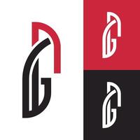 criativo inicial gd alfabeto logotipo. minimalista monograma dg logotipo para empresa, marca, negócios, marketing, agência, etc. vetor