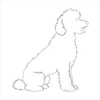 mão desenhado cachorro esboço ilustração vetor