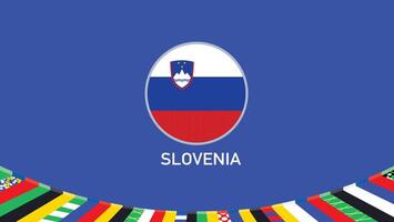 eslovénia emblema bandeira equipes europeu nações 2024 abstrato países europeu Alemanha futebol símbolo logotipo Projeto ilustração vetor