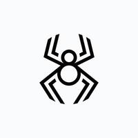 aranha logotipo modelo e ícone vetor