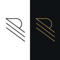 inicial r carta logotipo Projeto com geometria e monograma. minimalista, moderno e elegante logotipo. isolado fundo. vetor