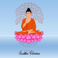 Buda purnima, Buda jayanti, feliz vesak dia social meios de comunicação poster vetor