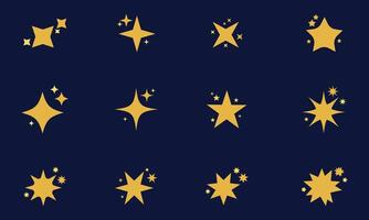 coleção do fofa desenho animado Estrela ícones vetor