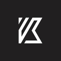 carta kb listras linear simples logotipo vetor
