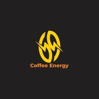 café parafuso energia símbolo logotipo vetor