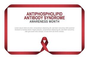 antifosfolipídeo anticorpo síndrome consciência mês fundo. vetor