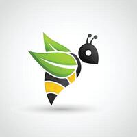 eco abelha logotipo Projeto modelo vetor