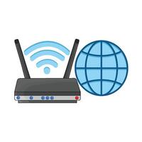 ilustração do Wi-fi roteador vetor