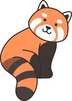 ilustração do panda vermelho vetor