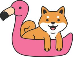 fofa Shiba inu ilustração vetor