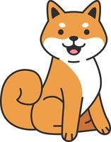 fofa Shiba inu ilustração vetor