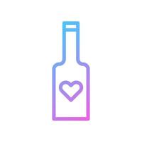 vinho amor ícone gradiente azul roxa namorados ilustração vetor