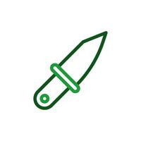faca ícone duocolor verde militares ilustração. vetor