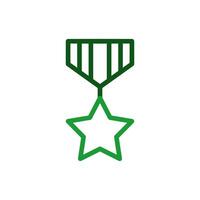 medalha ícone duocolor verde militares ilustração. vetor