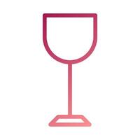 vidro vinho ícone gradiente vermelho branco Páscoa ilustração vetor