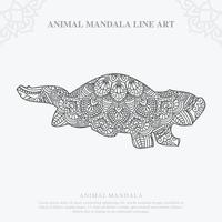 mandala animal. elementos decorativos vintage. padrão oriental, ilustração vetorial. vetor