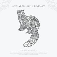 mandala animal. elementos decorativos vintage. padrão oriental, ilustração vetorial. vetor