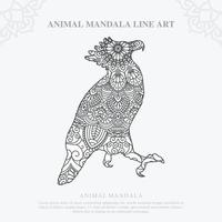 mandala animal. elementos decorativos vintage. padrão oriental, ilustração vetorial. vetor