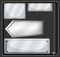 Design diferente de placas de metal vetor