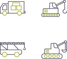 logística carro e levantador ícone vetor