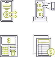 depósito e transferir ícone vetor