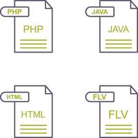 php e Java ícone vetor