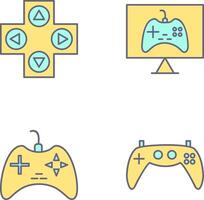 jogos ao controle e conectados jogos ícone vetor