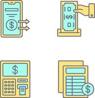 depósito e transferir ícone vetor