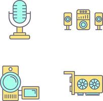 microfone e som sistema ícone vetor