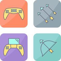 jogos console e Setas; flechas ícone vetor