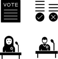 votação resultado e voto ícone vetor