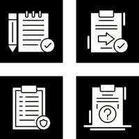 Verifica notas e mandar ícone vetor