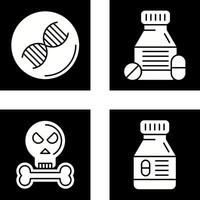 dna e comprimidos ícone vetor