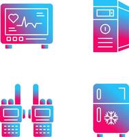 cardiograma e CPU ícone vetor