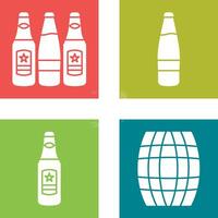 Cerveja garrafas e álcool ícone vetor