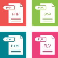 php e Java ícone vetor