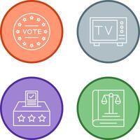 voto e televisão ícone vetor