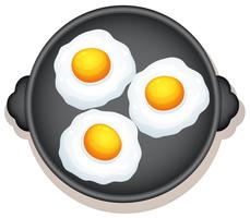 Café da manhã com ovos do lado ensolarado