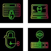 hacking e computador portátil ícone vetor