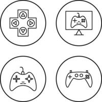 jogos ao controle e conectados jogos ícone vetor