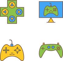 jogos ao controle e conectados jogos ícone vetor