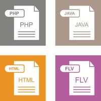 php e Java ícone vetor