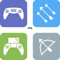 jogos console e Setas; flechas ícone vetor