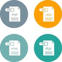 php e Java ícone vetor