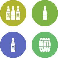 Cerveja garrafas e álcool ícone vetor