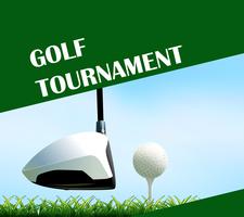 Poster design para torneio de golfe vetor