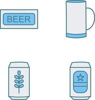 Cerveja placa e Cerveja caneca ícone vetor
