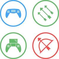 jogos console e Setas; flechas ícone vetor